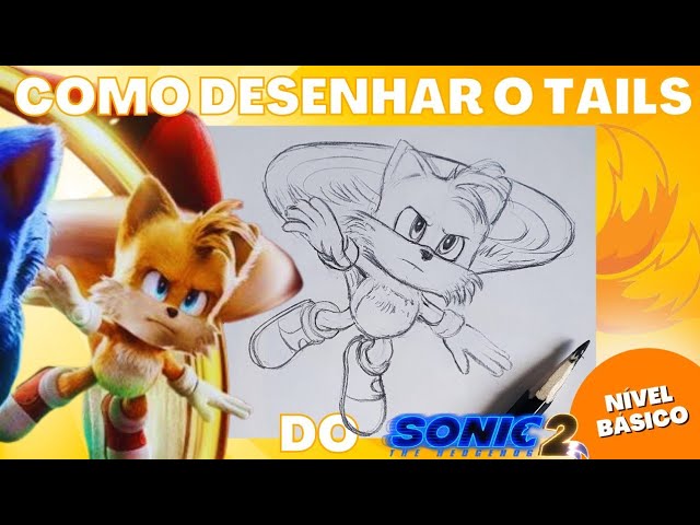 Como desenhar o Tails (do filme Sonic 2) 